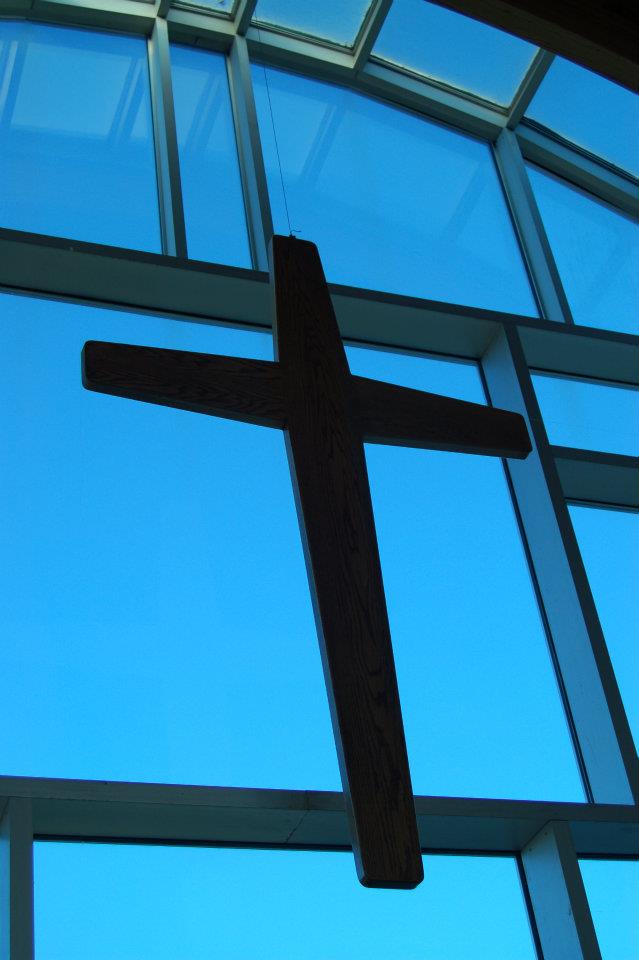 Church interior during worship